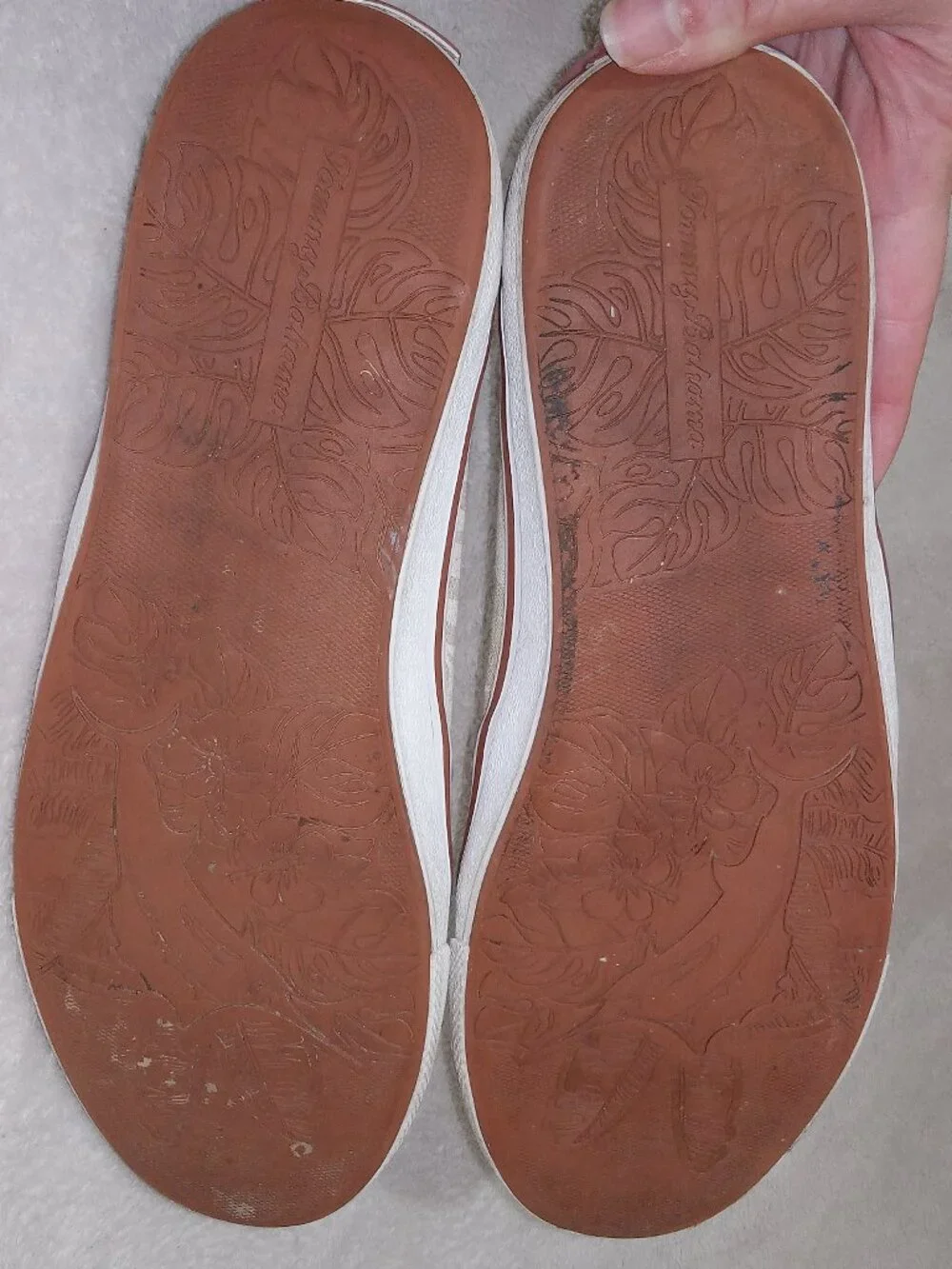 Tommy Bahama Pacific Ridge Slip On Shoes Men's Size 10 Natural/Tan Tropical
